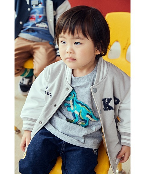 kladskap（クレードスコープ）の「サガラ恐竜長袖Ｔシャツ（Tシャツ/カットソー・キッズ・トップグレー/レッド・100cm/90cm/120cm/130cm/110cm）」の5枚目の写真