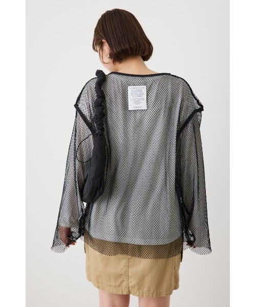 RODEO CROWNS WIDE BOWL（ロデオクラウンズワイドボウル）の「L/S メッシュトップスセット（Tシャツ/カットソー・レディース・グリーン系その他/オフホワイト/ブラック・FREE）」の19枚目の写真