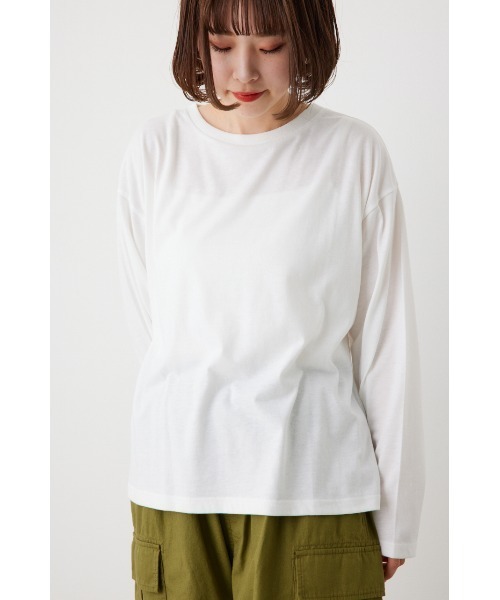 RODEO CROWNS WIDE BOWL（ロデオクラウンズワイドボウル）の「L/S メッシュトップスセット（Tシャツ/カットソー・レディース・グリーン系その他/オフホワイト/ブラック・FREE）」の4枚目の写真