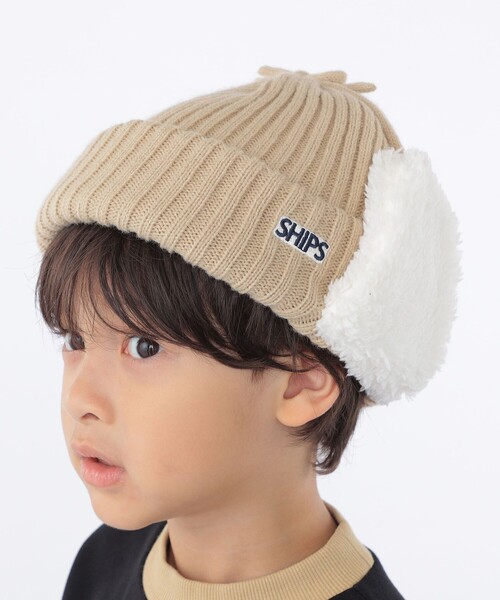 SHIPS（シップス）の「SHIPS KIDS:フェイクファー フラップ ワッチ（ニットキャップ/ビーニー・キッズ・ベージュ/サックスブルー/ライトグレー/ネイビー/ミント・ONE SIZE）」の6枚目の写真