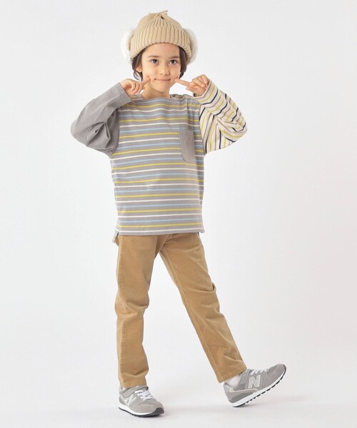 SHIPS（シップス）の「SHIPS KIDS:フェイクファー フラップ ワッチ（ニットキャップ/ビーニー・キッズ・ベージュ/サックスブルー/ライトグレー/ネイビー/ミント・ONE SIZE）」の9枚目の写真