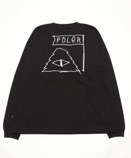 POLeR（ポーラー）の「【ムラサキスポーツ別注】POLER/ポーラー ロンＴ 吸汗速乾 バックプリント 胸刺繍 クルーネック 232MCV4013（Tシャツ/カットソー・メンズ・ホワイト×ブラック/ブラック×ホワイト・M/L/XL）」の17枚目の写真