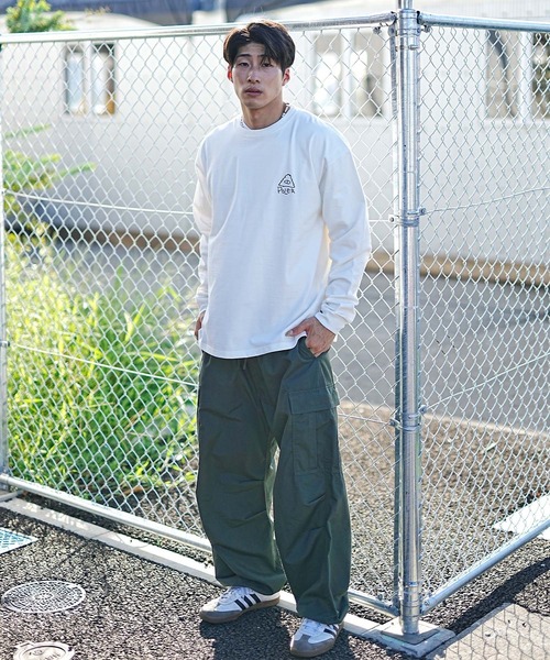 POLeR（ポーラー）の「【ムラサキスポーツ別注】POLER/ポーラー ロンＴ 吸汗速乾 バックプリント 胸刺繍 クルーネック 232MCV4013（Tシャツ/カットソー・メンズ・ホワイト×ブラック/ブラック×ホワイト・M/L/XL）」の6枚目の写真