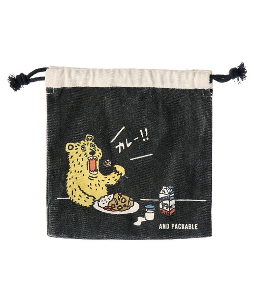 GLOBAL FORME CONCRETE（グローバルフォルムコンクリート）の「【AND PACKABLE】KINCHAKU POUCH　巾着ポーチ（ポーチ・レディース・ベージュ/グリーン/イエロー系その他/レッド/ベージュ系その他/ナチュラル/ターコイズブルー/ブルー/イエロー/ライトグリーン/ブラック/ホワイト×レッド/ブラウン系その他/モカ/モスグリーン/ネイビー/レッド系その他/インディゴブルー/その他1/その他2/マスタード/ホワイト系その他/ホワイト×イエロー/ダークネイビー/ブルー系その他/ライトブルー/レッド系その他2/イエロー系その他2/ターメリック/グレイッシュブルー/ホワイト系その他2/イエロー系その他3/レッド系その他3/ブラック系その他/グリーン系その他/ホワイト×ブラック・FREE）」の8枚目の写真