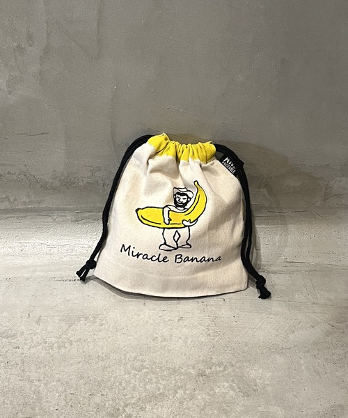 everyone nylon kinchaku pouch 白 巾着 ポーチ everyone nylon kinchaku pouch (BLACK) | everyone