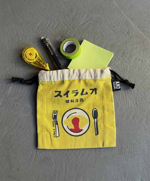 GLOBAL FORME CONCRETE(�O���[�o���t�H�����R���N���[�g)�́yAND PACKABLE�zKINCHAKU POUCH�@�В��|�[�`(�|�[�`)