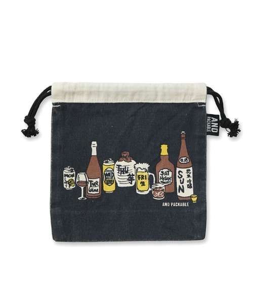 GLOBAL FORME CONCRETE（グローバルフォルムコンクリート）の「【AND PACKABLE】KINCHAKU POUCH　巾着ポーチ（ポーチ・レディース・ベージュ/グリーン/イエロー系その他/レッド/ベージュ系その他/ナチュラル/ターコイズブルー/ブルー/イエロー/ライトグリーン/ブラック/ホワイト×レッド/ブラウン系その他/モカ/モスグリーン/ネイビー/レッド系その他/インディゴブルー/その他1/その他2/マスタード/ホワイト系その他/ホワイト×イエロー/ダークネイビー/ブルー系その他/ライトブルー/レッド系その他2/イエロー系その他2/ターメリック/グレイッシュブルー/ホワイト系その他2/イエロー系その他3/レッド系その他3/ブラック系その他/グリーン系その他/ホワイト×ブラック・FREE）」の20枚目の写真