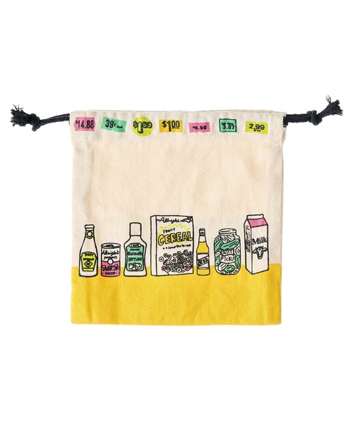 GLOBAL FORME CONCRETE（グローバルフォルムコンクリート）の「【AND PACKABLE】KINCHAKU POUCH　巾着ポーチ（ポーチ・レディース・ベージュ/グリーン/イエロー系その他/レッド/ベージュ系その他/ナチュラル/ターコイズブルー/ブルー/イエロー/ライトグリーン/ブラック/ホワイト×レッド/ブラウン系その他/モカ/モスグリーン/ネイビー/レッド系その他/インディゴブルー/その他1/その他2/マスタード/ホワイト系その他/ホワイト×イエロー/ダークネイビー/ブルー系その他/ライトブルー/レッド系その他2/イエロー系その他2/ターメリック/グレイッシュブルー/ホワイト系その他2/イエロー系その他3/レッド系その他3/ブラック系その他/グリーン系その他/ホワイト×ブラック・FREE）」の7枚目の写真