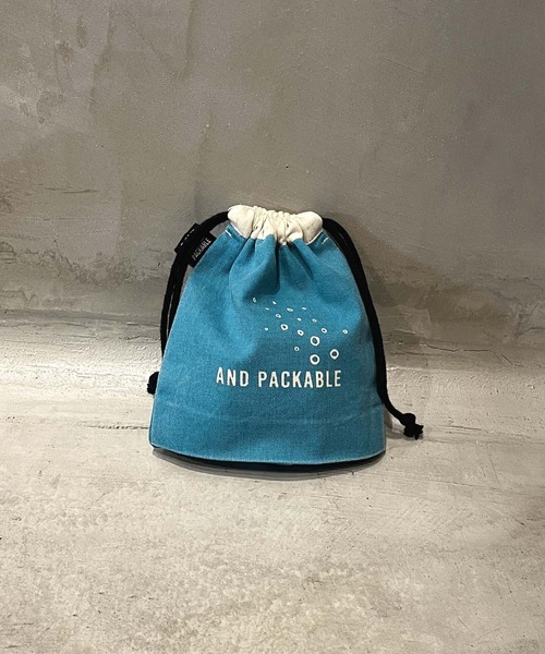 AND PACKABLE】KINCHAKU POUCH 巾着ポーチ（ポーチ）｜GLOBAL