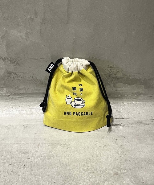 AND PACKABLE】KINCHAKU POUCH 巾着ポーチ（ポーチ）｜GLOBAL