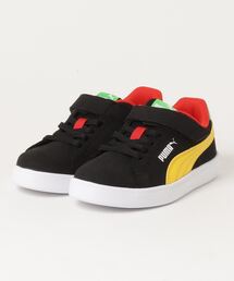 PUMA | PUMA プーマ 17-21COURTFLEX V2 S.SUEDE PS コートフレックス S.スウェード PS 382731 ABC-MART限定 *06BLK/P.YELLOW(スニーカー)