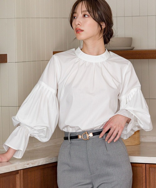 Andemiu(アンデミュウ)の「ヒッカケバックルホソベルト982866(ベルト・レディース・アイボリー/ブラウン/ブラック・FREE)」の4枚目の写真