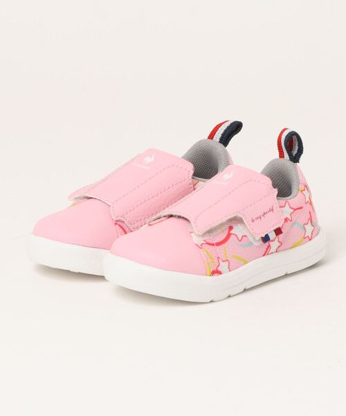 le coq sportif(ルコックスポルティフ)の「le coq sportif ルコックスポルティフ LA ROLAND 2 F ART【脱ぎ履き簡単】ベビーシューズ(ラローラン2Fアート)(スニーカー・キッズ・パープル/ピンク・13.5cm/16.0cm/15.5cm/14.0cm/15.0cm/14.5cm/13.0cm)」の2枚目の写真
