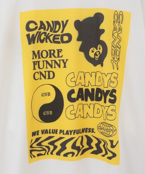 Candy Stripper（キャンディストリッパー）の「MORE FUNNY CND L/S Tシャツ（Tシャツ/カットソー・レディース・ブラック/オフホワイト・2）」の9枚目の写真