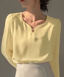 MILAE（ミレ）の「キーネックプルオーバーシャツブラウス（シャツ/ブラウス）」