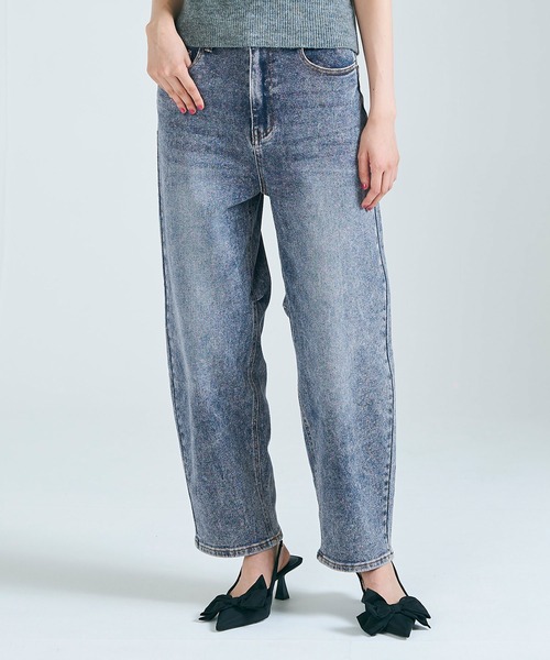 coca（coca）（コカ）の「【WEB限定セール】ストレッチカーブデニム（デニムパンツ・レディース・ライトブルー/ブルー・M/L/S）」の2枚目の写真