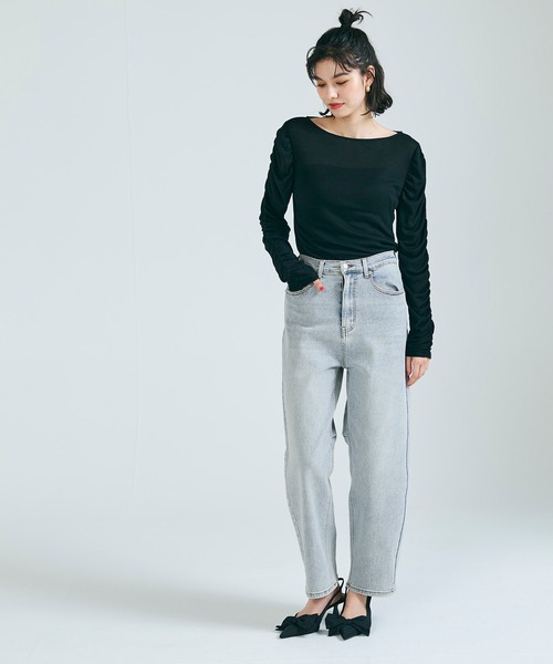 coca（coca）（コカ）の「【WEB限定セール】ストレッチカーブデニム（デニムパンツ・レディース・ライトブルー/ブルー・M/L/S）」の9枚目の写真