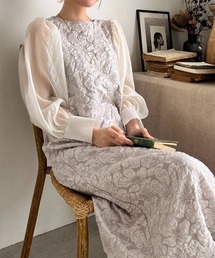 meJane（ミージェーン）の「ジャガード異素材切替ロングワンピース（ワンピース）」