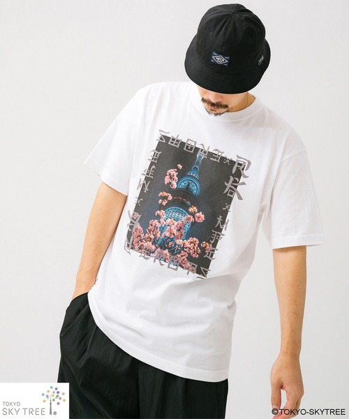 MFC STORE(エムエフシーストア)の「RK × MFC STORE TOKYO SKYTREE/ SAKURA S/S TEE(Tシャツ/カットソー・メンズ・ブラック/ホワイト・XXL/XL/L/M/S)」の1枚目の写真