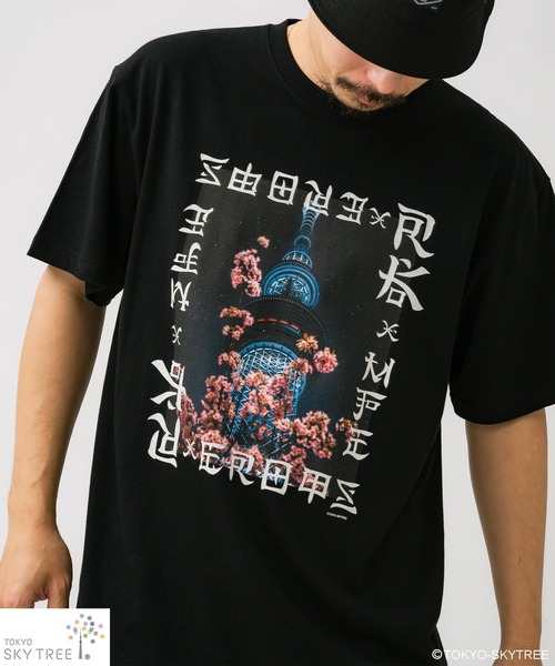 MFC STORE(エムエフシーストア)の「RK × MFC STORE TOKYO SKYTREE/ SAKURA S/S TEE(Tシャツ/カットソー・メンズ・ブラック/ホワイト・XXL/XL/L/M/S)」の2枚目の写真