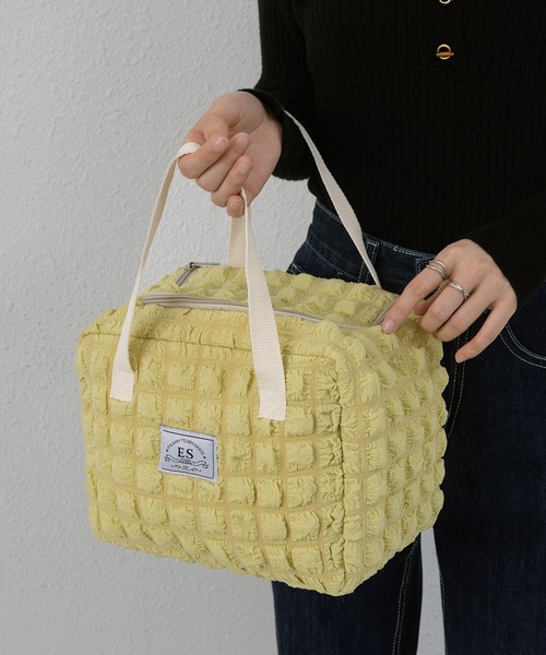 LA VORAGINE（ラ ヴォラジネ）の「【保温･保冷】ポップコーン ボックストートランチバッグ/お弁当バッグ（お弁当箱・レディース・ブラウン/アイボリー/イエロー・FREE）」の14枚目の写真