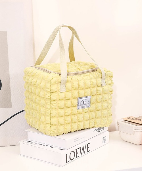 LA VORAGINE（ラ ヴォラジネ）の「【保温･保冷】ポップコーン ボックストートランチバッグ/お弁当バッグ（お弁当箱・レディース・ブラウン/アイボリー/イエロー・FREE）」の18枚目の写真