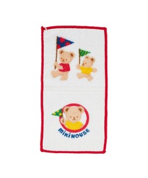 MIKI HOUSE（ミキハウス）の「ミキハウスベア 二つ折りミニタオル（ハンカチ/ハンドタオル）」