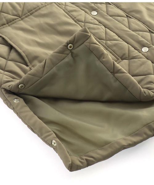 anap mimpi（アナップミンピ）の「中綿ダイヤキティングコート（ブルゾン・レディース・カーキ/ブラック・FREE）」の21枚目の写真