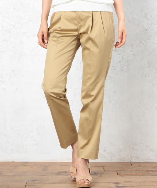 green label relaxing(グリーンレーベルリラクシング)の「GO C/TEN/PUキシリクール B/ゴム パンツ◆(その他パンツ・レディース・ベージュ/ネイビー・40/38/36)」の1枚目の写真