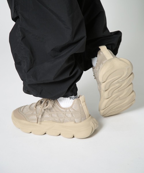 SETUP7（セットアップセブン）の「【SETUP7】フェイクレザーダッドシューズ KNF037（スニーカー・メンズ・ブラック/ベージュ・42/44）」の5枚目の写真