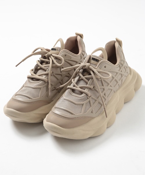 SETUP7（セットアップセブン）の「【SETUP7】フェイクレザーダッドシューズ KNF037（スニーカー・メンズ・ブラック/ベージュ・42/44）」の7枚目の写真