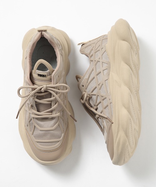 SETUP7（セットアップセブン）の「【SETUP7】フェイクレザーダッドシューズ KNF037（スニーカー・メンズ・ブラック/ベージュ・42/44）」の6枚目の写真