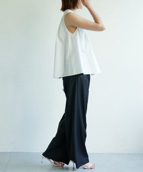 Drawing Numbers（ドローイング ナンバーズ）の「【Drawing Numbers】センタープレスワイドパンツ（スラックス・レディース・チャコールグレー/ネイビー/ライトグレー・34/36/38）」の11枚目の写真