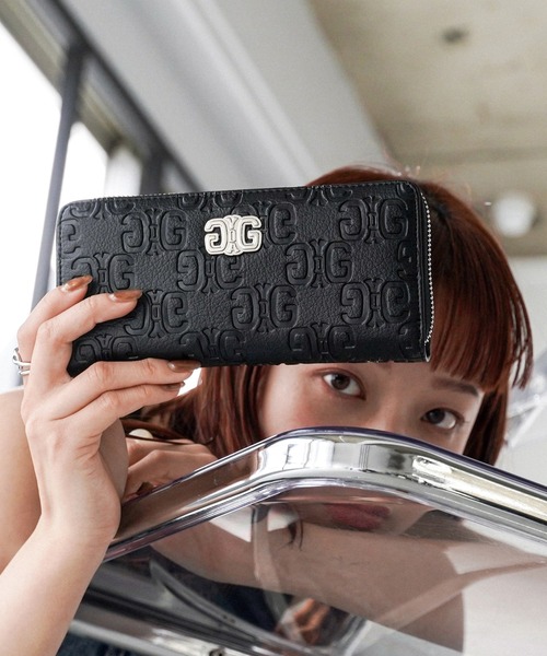 【美品】ジェイダ ＊GYDA＊長財布 ラウンドファスナー エンボス ブラック 楽天市場】ジェイダ GYDA 財布 長財布 キルティング メタル