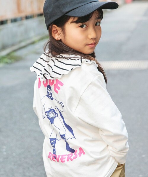 DRC branshes（ディーアールシーブランシェス）の「【WEB限定/DRC/お肌に嬉しい綿100％】アソートグラフィック長袖Tシャツ（Tシャツ/カットソー・キッズ・ネイビー/オレンジ/その他4/その他5/チャコールグレー/アイボリー/ブルー/その他3/その他1/オフホワイト/ライム/ブラック/その他2/グレイッシュベージュ/ブルーグレー/その他6/グリーン/ラベンダー・100/130/140/160/150/120/90/110）」の14枚目の写真