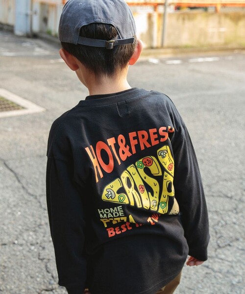 DRC branshes（ディーアールシーブランシェス）の「【WEB限定/DRC/お肌に嬉しい綿100％】アソートグラフィック長袖Tシャツ（Tシャツ/カットソー・キッズ・ネイビー/オレンジ/その他4/その他5/チャコールグレー/アイボリー/ブルー/その他3/その他1/オフホワイト/ライム/ブラック/その他2/グレイッシュベージュ/ブルーグレー/その他6/グリーン/ラベンダー・100/130/140/160/150/120/90/110）」の16枚目の写真