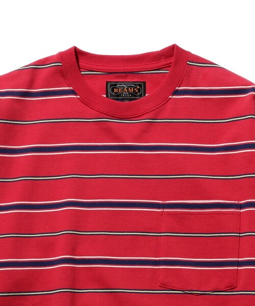 【セール】マルチストライプ ポケット Tシャツ(Tシャツ/カットソー)|BEAMS PLUS(ビームスプラス) 【セール】マルチストライプ ポケット Tシャツ(Tシャツ/カットソー)|BEAMS PLUS(ビームスプラス)