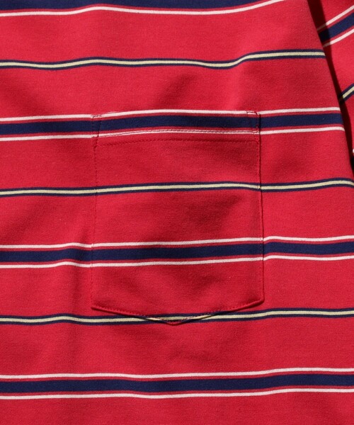 【セール】マルチストライプ ポケット Tシャツ(Tシャツ/カットソー)|BEAMS PLUS(ビームスプラス) 【セール】マルチストライプ ポケット Tシャツ(Tシャツ/カットソー)|BEAMS PLUS(ビームスプラス)