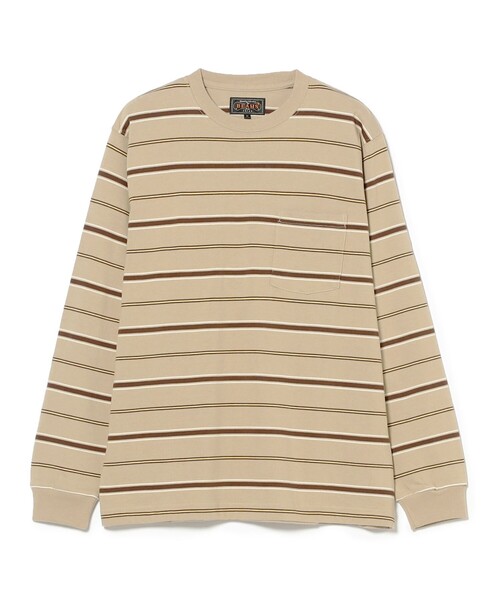 【セール】マルチストライプ ポケット Tシャツ(Tシャツ/カットソー)|BEAMS PLUS(ビームスプラス) 【セール】マルチストライプ ポケット Tシャツ(Tシャツ/カットソー)|BEAMS PLUS(ビームスプラス)