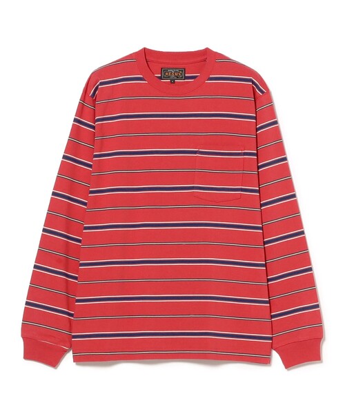 【セール】マルチストライプ ポケット Tシャツ(Tシャツ/カットソー)|BEAMS PLUS(ビームスプラス) 【セール】マルチストライプ ポケット Tシャツ(Tシャツ/カットソー)|BEAMS PLUS(ビームスプラス)