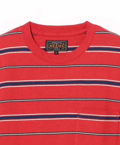 【セール】マルチストライプ ポケット Tシャツ(Tシャツ/カットソー)|BEAMS PLUS(ビームスプラス) 【セール】マルチストライプ ポケット Tシャツ(Tシャツ/カットソー)|BEAMS PLUS(ビームスプラス)