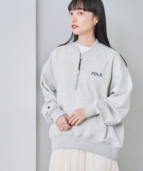 POLO BCS(ポロ ビーシーエス)の「POLO BCS(ポロ・ビーシーエス)別注ハーフジップ裏毛スウェット(スウェット・レディース・ホワイト/グレー/コバルトブルー・FREE)」の8枚目の写真