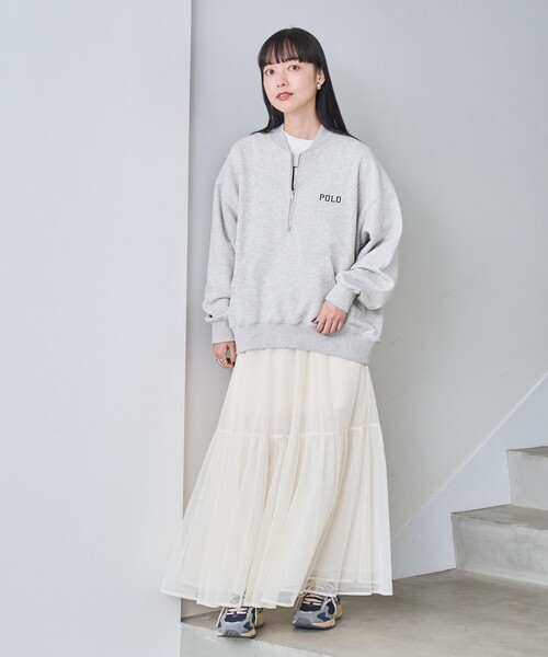 POLO BCS(ポロ ビーシーエス)の「POLO BCS(ポロ・ビーシーエス)別注ハーフジップ裏毛スウェット(スウェット・レディース・ホワイト/グレー/コバルトブルー・FREE)」の10枚目の写真