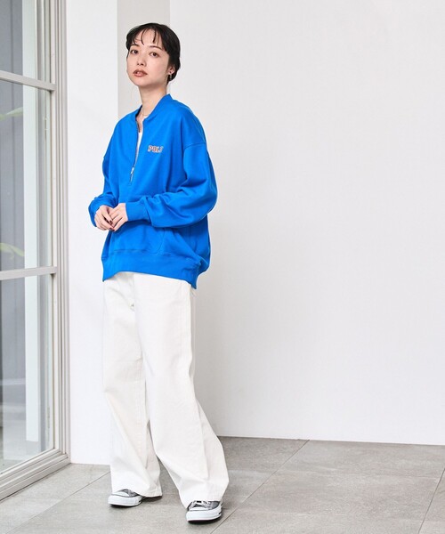 POLO BCS(ポロ ビーシーエス)の「POLO BCS(ポロ・ビーシーエス)別注ハーフジップ裏毛スウェット(スウェット・レディース・ホワイト/グレー/コバルトブルー・FREE)」の15枚目の写真