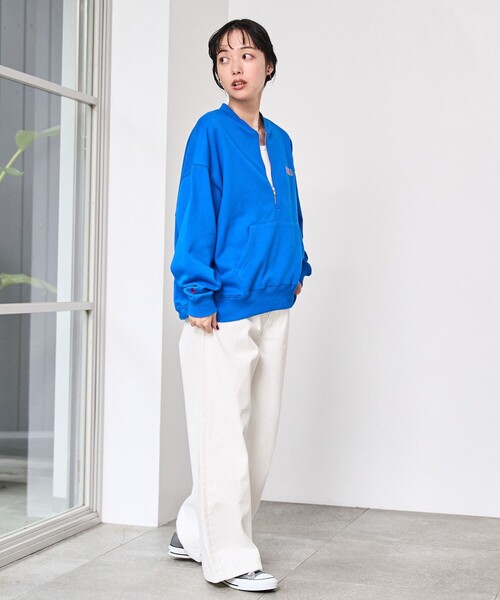 POLO BCS(ポロ ビーシーエス)の「POLO BCS(ポロ・ビーシーエス)別注ハーフジップ裏毛スウェット(スウェット・レディース・ホワイト/グレー/コバルトブルー・FREE)」の16枚目の写真
