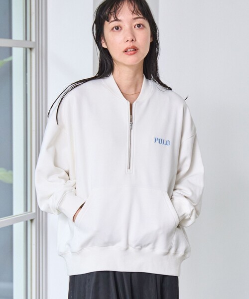 POLO BCS(ポロ ビーシーエス)の「POLO BCS(ポロ・ビーシーエス)別注ハーフジップ裏毛スウェット(スウェット・レディース・ホワイト/グレー/コバルトブルー・FREE)」の19枚目の写真