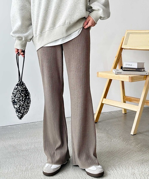 セール】【S-XLサイズ展開】-3kg見え！セルフカットセミフレアイージー