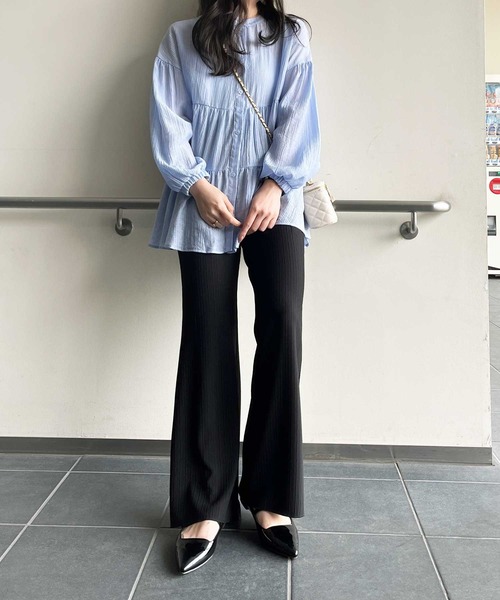 セール】【S-XLサイズ展開】-3kg見え！セルフカットセミフレアイージー