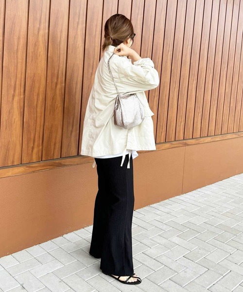 セール】【S-XLサイズ展開】-3kg見え！セルフカットセミフレアイージー