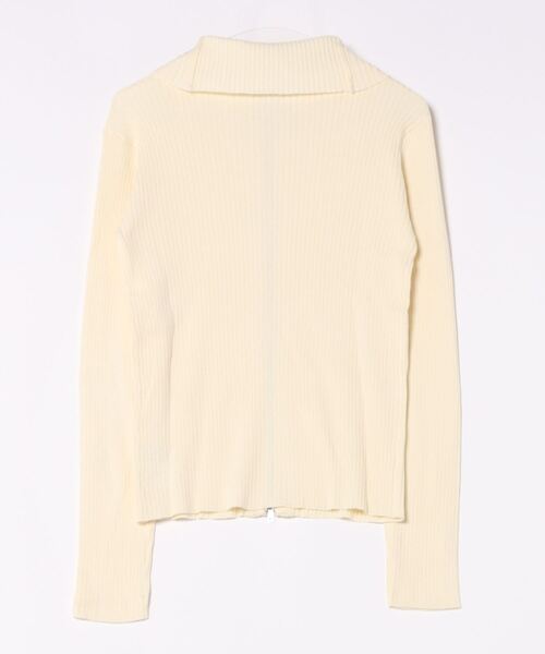 Doux archives(ドゥアルシーヴ)の「ダブルファスナーリブニット(ニット/セーター・レディース・パープル/ネイビー/ベージュ/アイボリー・FREE)」の5枚目の写真